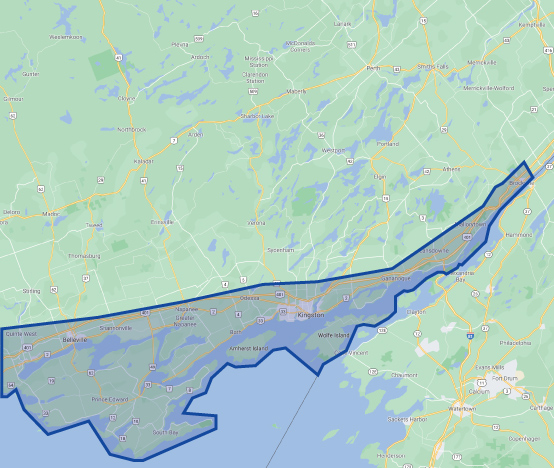 Haven Home HVAC Service Area Map for Kingston & Surrounding Communities